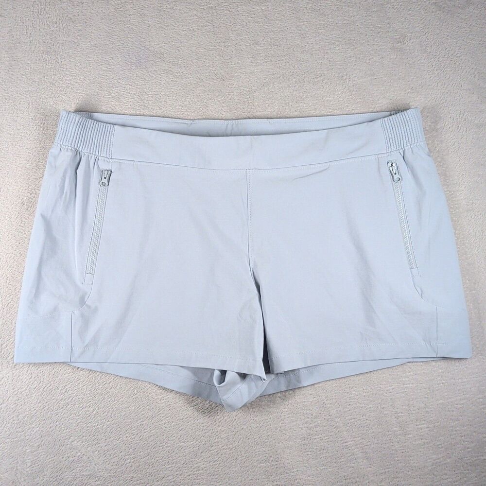 Columbia PFG Tidal II Shorts Women's XXL Light Blue 3" Inseam Zip Pockets
